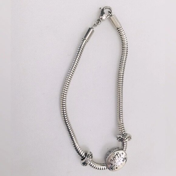 Hallmark Connection Stainless Steel Silver Bracelet Keepsake Celebrate Life - Picture 5 of 9